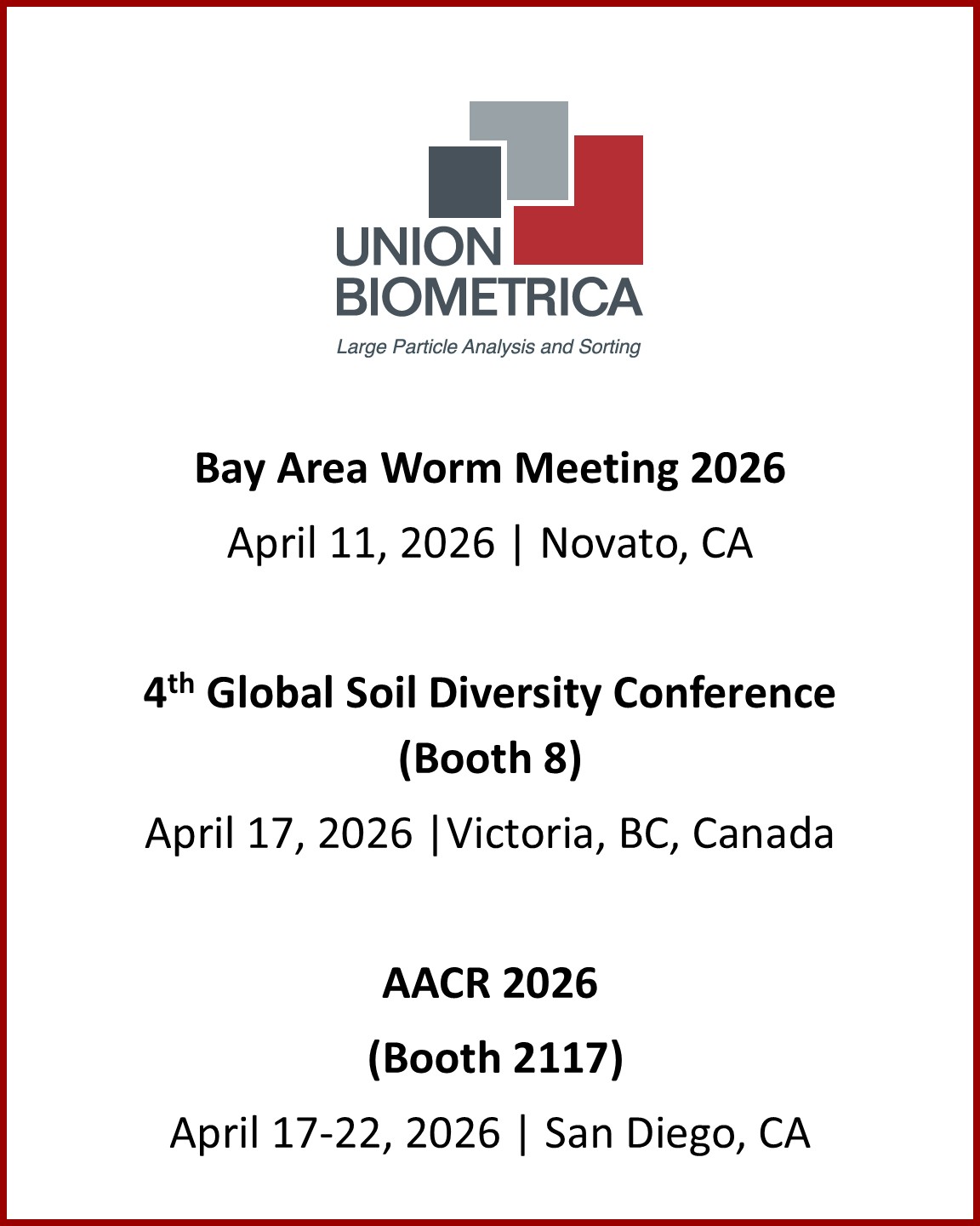 Visit Us in April 2026